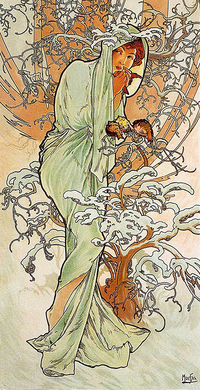 Winter Alphonse Mucha